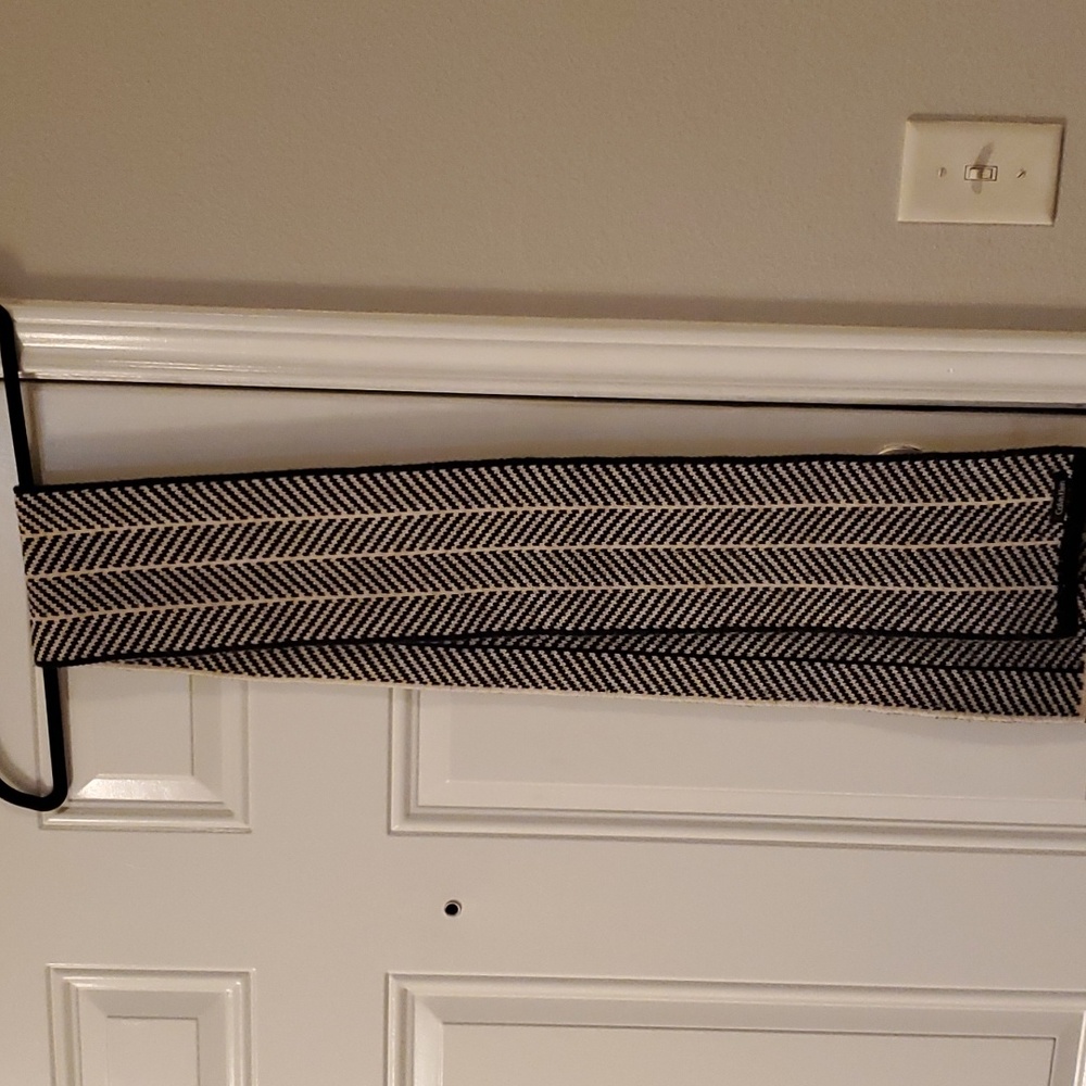 Calvin Klein Black and cream long Scarf 6.5" x 72"